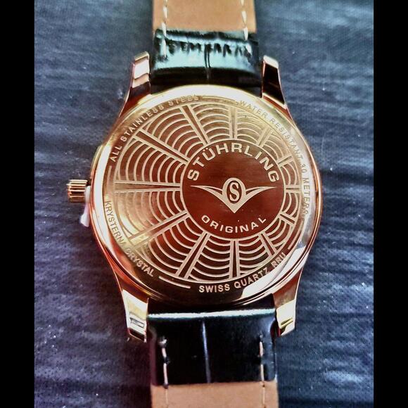 New Rare Rose Gold‎ Stuhrling Avant Garde Swiss Mens Watch - Picture 6 of 11
